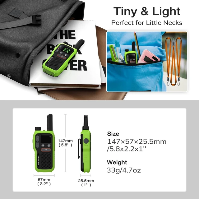 Alt view image 14 of 14 - GT-18 Walkie Talkies for Kids Adults Ages 3-12 License Free, 3 Pack | Long Range Two Way Radios, 1500mAh Rechargeable Battery, NOAA, 22 FRS Channels Scan, Camping, Hiking, and Family Outings