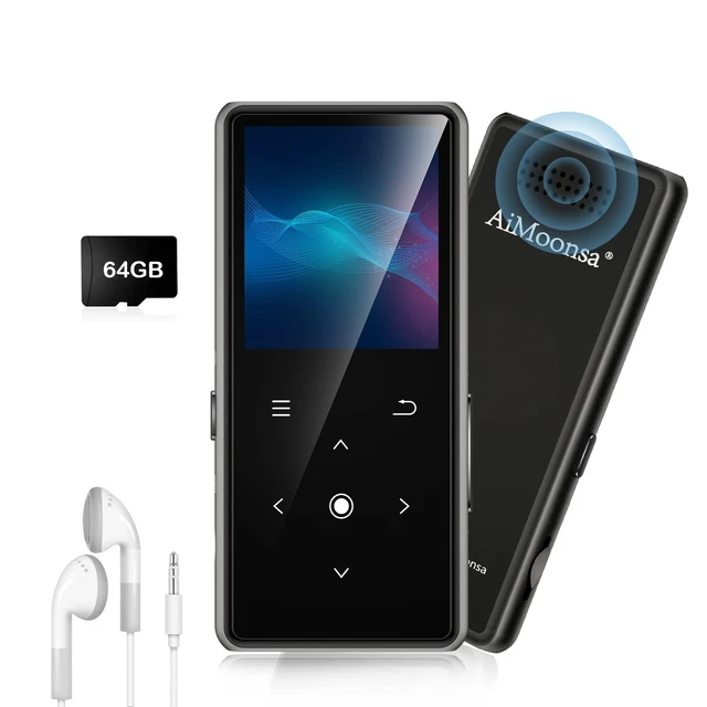 Alt view image 8 of 14 - 64GB MP3 Player with Bluetooth 5.2, Music Player with Built-in HD Speaker, FM Radio, Voice Recorder, HiFi Sound, E-Book, Earphones Included