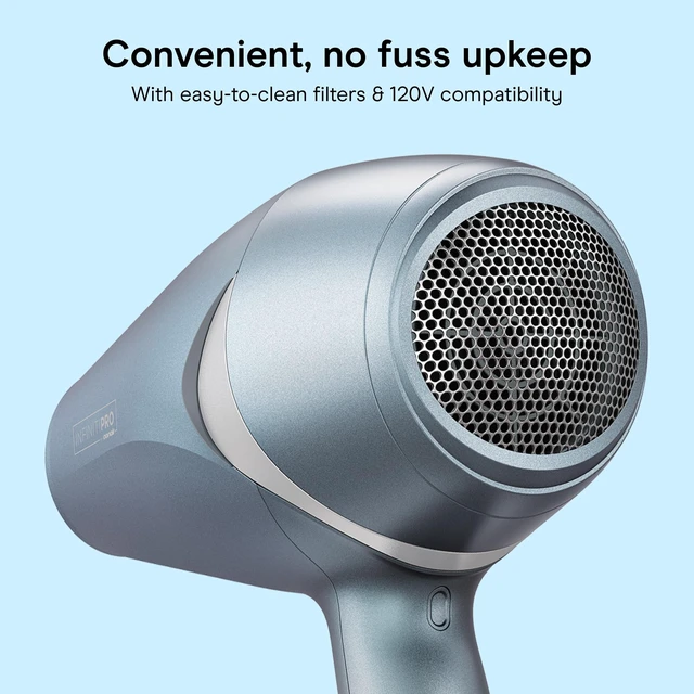 Alt view image 13 of 14 - InfinitiPRO Hair Dryer with Diffuser & Concentrator, 1875W, 1 lb. | Lightweight blow dryer with custom heat and speed and a 5-ft cord for effortless styling on thick, fine, wavy, and curly hair
