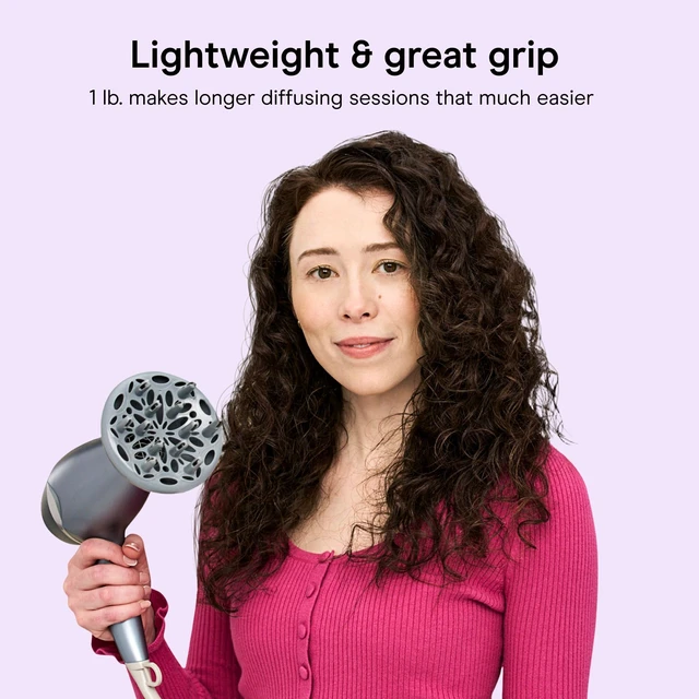 Alt view image 12 of 14 - InfinitiPRO Hair Dryer with Diffuser & Concentrator, 1875W, 1 lb. | Lightweight blow dryer with custom heat and speed and a 5-ft cord for effortless styling on thick, fine, wavy, and curly hair