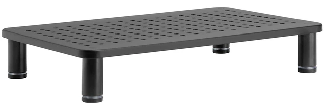 Alt view image 8 of 14 - Monitor Riser Laptop Stand, Adjustable Legs, Stackable, 14.5 x 9.25 x 3.125 Inches Max Height, Matte Black Steel, 1 Stand