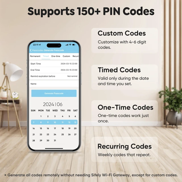 Alt view image 10 of 14 - Fingerprint Smart Deadbolt with Keypad Keyless Entry Lock for Home, Apartment, Office, Airbnb, Rental, Kids & Seniors, App & Code Access, Auto-Lock, Easy DIY Install, Compatible with Alexa & Google