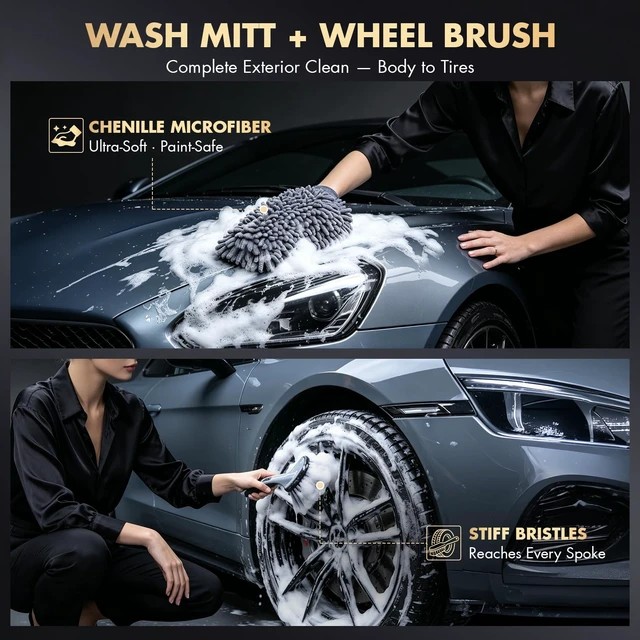Alt view image 14 of 14 - 29PCS Car Cleaning Kit Interior Detailing for Men WomenGrey | 17000PA High Power Handheld Cordless Car Vacuum Rechargeable, Detailing Brush Set, Windshield Cleaner Tool, Tire Brush
