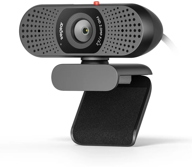 Alt view image 8 of 14 - 1080P Webcam for PC, Full HD Computer Camera with Dual Mics, USB-A | Plug & Play, Privacy Cover, 85° FOV, Fixed Focus for Laptop & Desktop, Zoom, Teams, FaceTime, Google Meet, Streaming