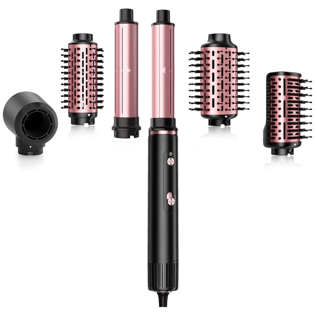 Alt view image 8 of 14 - Hair Dryer Brush Set, 110000 RPM Hot Air Styler with Auto-Wrap Curler | Blow Dryer Brush for Fast Drying,Curling,Volumizing&Straightening, High-Speed Hot Air Brush for All Hair Types, Black & Red