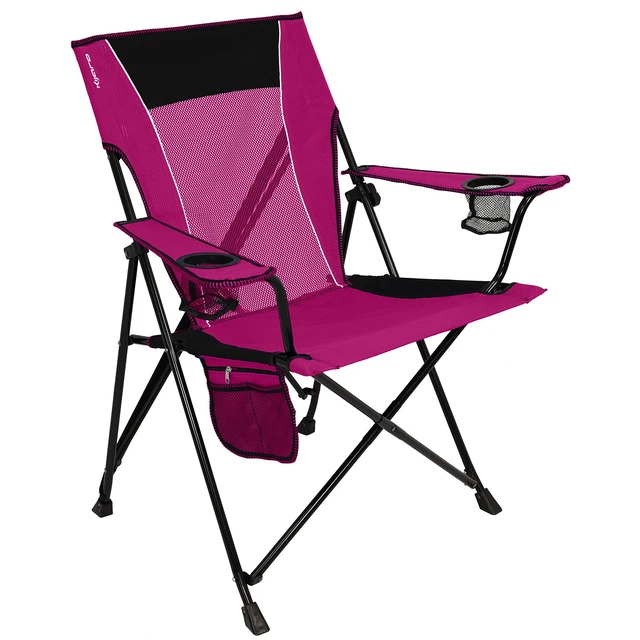 Alt view image 8 of 14 - Dual Lock Portable Camping Chairs - Enjoy the Outdoors with a Versatile Folding Chair for Sports, Lawn - Dual Lock Feature Locks Position Hanami Pink