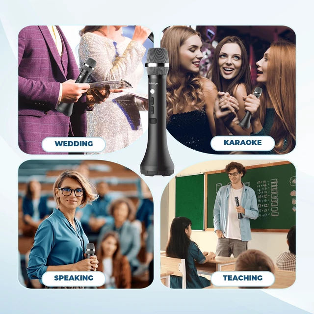 Alt view image 13 of 14 - Bluetooth Microphone Wireless Voice Amplifier With 3 Sound Effects H9 | Professional Intelligent Handheld Mic Speaker, 15W Microphone with Built in Speaker for Karaoke Teaching Singing Speaking
