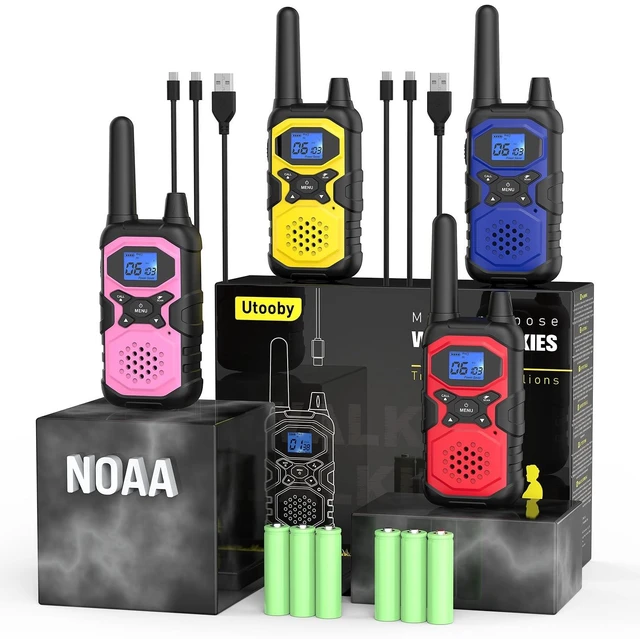 Alt view image 7 of 12 - 2 Way Radios for Adults Long Range Walkie Talkies Kids Rechargeable 4 Pack