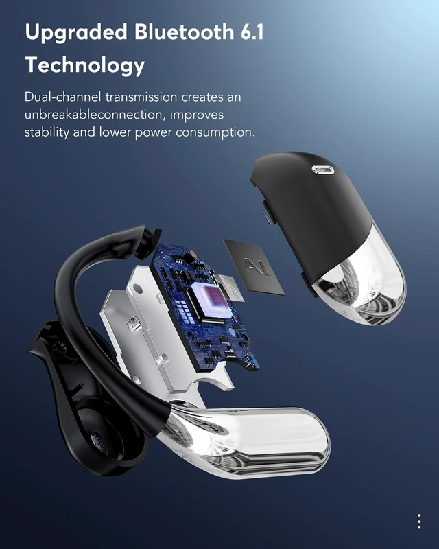 Alt view image 13 of 14 - AI Translation Earbuds 198 Languages Real Time 2-Way Translator Earphones | Bluetooth 6.1 OWS Open-Ear Headphone Comfort, Hi-Fi Music & Call, Smart Touch+App, Gift