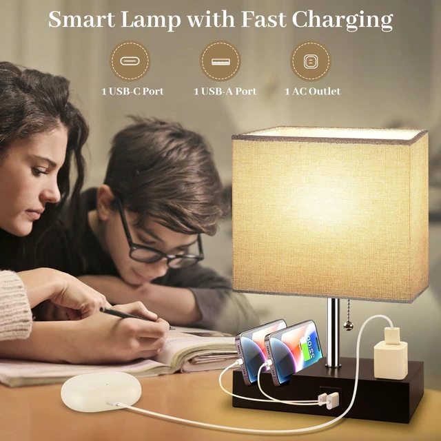 Alt view image 13 of 14 - Smart RGB Dimmable Table Lamp Compatible with Alexa&APP&Remote Control, Gray