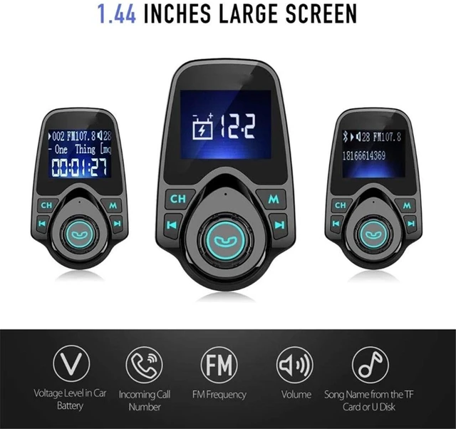 Alt view image 14 of 14 - T11 Wireless Bluetooth FM Transmitter Handsfree Car Kit MP3 Player Wireless Bluetooth Adapter with Dual USB Port Car Kit