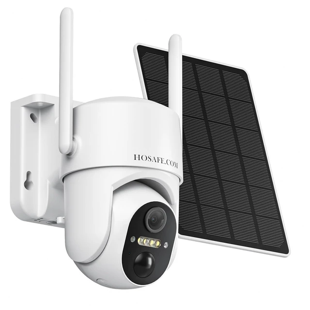 Alt view image 8 of 14 - 360° View WiFi Solar Security Cameras Wireless Outdoor | Outdoor Cameras for Home Security, 2K Color Night Vision, Free Cloud Storage, AI Motion Detection, Instant Alert, 2-Way Audio