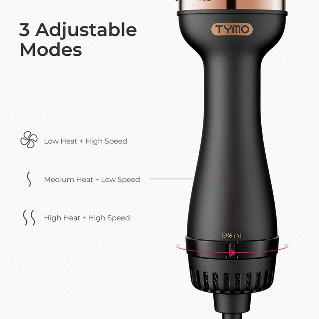 Alt view image 14 of 14 - Hair Dryer Brush Blow Dryer Brush in One, 4 in 1 Hairdryer and Styler | Volumizer with Oval Titanium Barrel, 60M Ionic Hot Air Straightener for Smooth Frizz-Free Salon Blowout, Gold, 2.85 Inch
