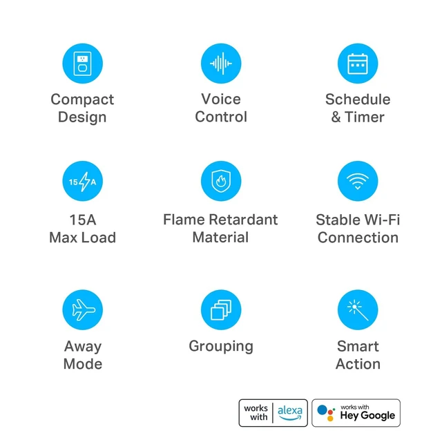 Alt view image 8 of 12 - Plug Ultra Mini 15A, EP10P4, Smart Home Wi-Fi Outlet | Works with Alexa & Google Home, No Hub Required, UP Certified, 2.4GHz Wi-Fi Only, 4-Pack, White