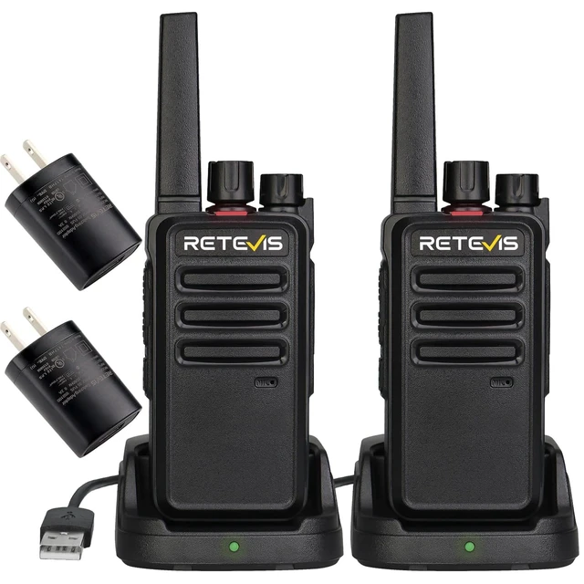 Alt view image 8 of 14 - RT68 FRS Walkie Talkies for Adults Long Range (2 Pack) | for Hiking Camping, Splash-Proof & Weather-Resistant 2 Way Radio, 500mW Speaker, 1200mAh Battery, Ready to Use, License-Free