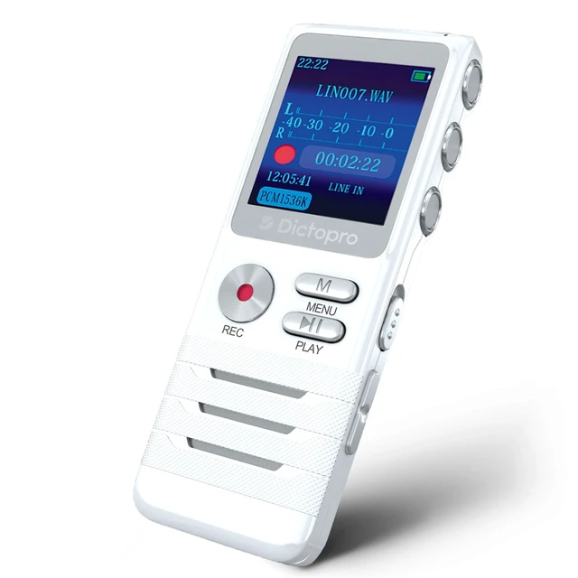 Alt view image 8 of 14 - X100 - Voice Activated Digital Recorder, Ultra Sensitive Dual Mics | 8GB, 700H Storage, Noise Reduction Dictophone, Portable Audio Recording for Lectures, Meetings, Interviews, Work, Doctors