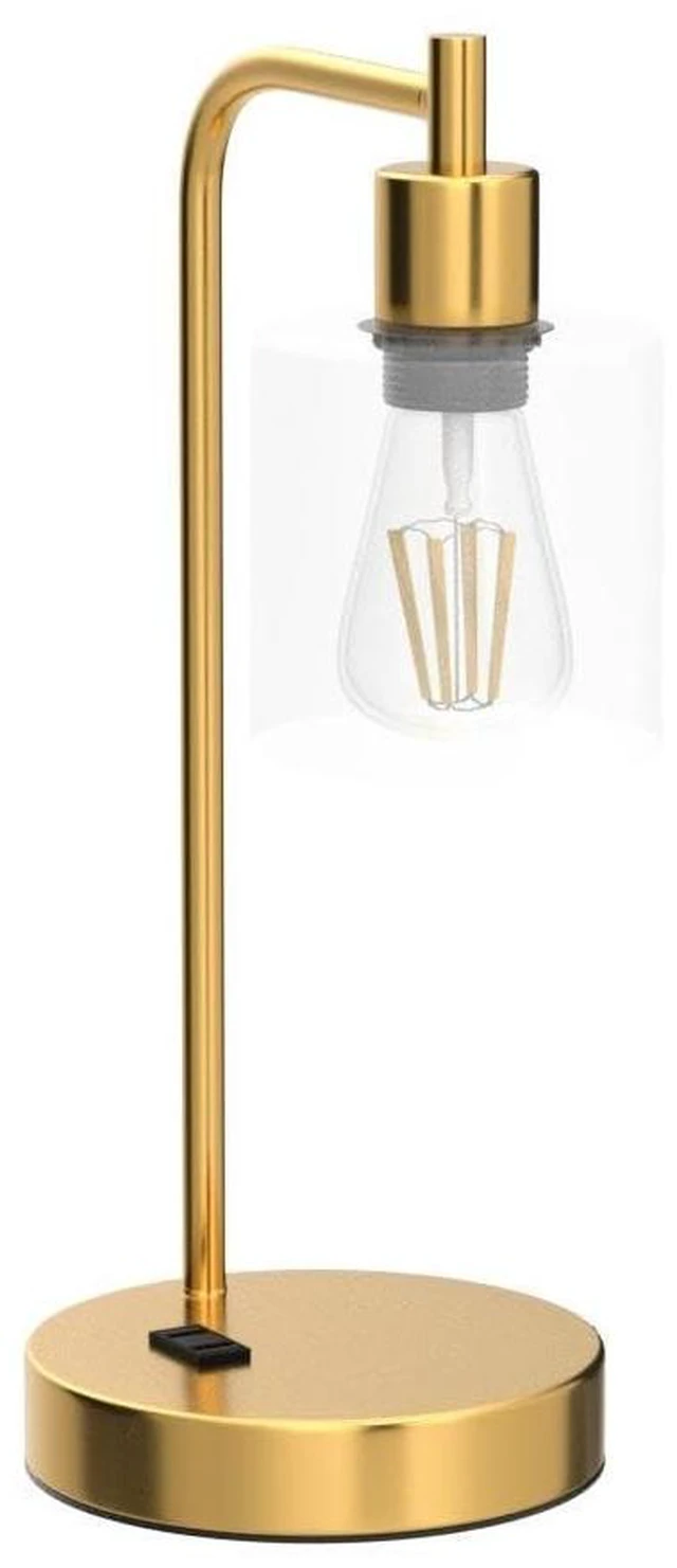 Alt view image 11 of 14 - Set of 2 Industrial Table Lamps, Glass Desk Lamp for Living Room | USB A+C Charging Ports, Touch Control Metal Beside Lamp, Two 2700K LED Bulbs, 3 Way Dimmable