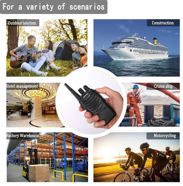 Alt view image 14 of 14 - Walkie Talkies Rechargeable Long Range Two-Way Radios with Earpieces,2-Way Radios UHF Handheld Transceiver Walky Talky with Flashlight Li-ion Battery and Charger2 Pack