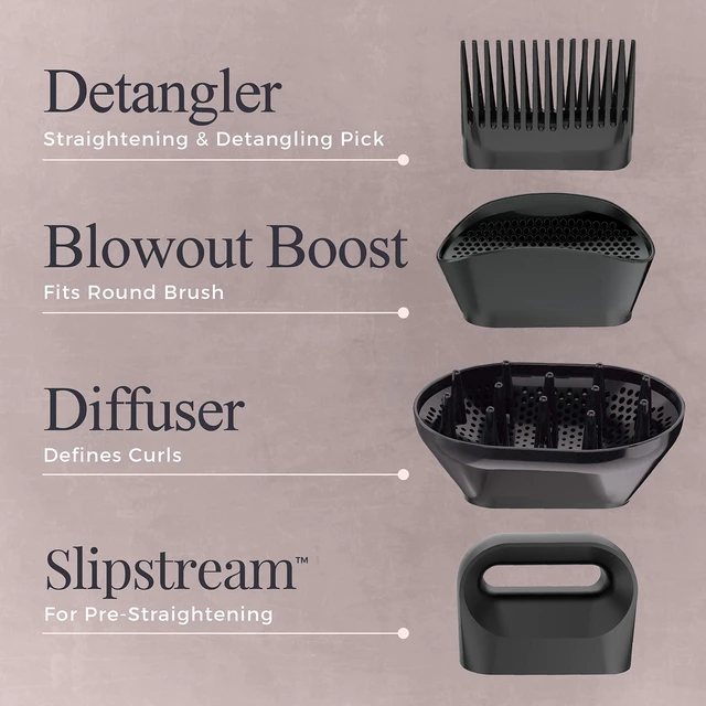 Alt view image 12 of 14 - Pro Wet2style Hair Dryer, Ionic & Ceramic Technology, 1875 Watts | Ionic and Ceramic Drying Technology, Unique Attachments and Diffuser, stylish mauve color, 3 Heat and 2 Speed Settings