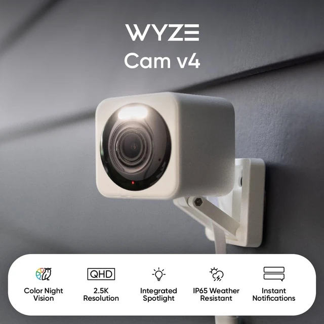 Alt view image 9 of 14 - Cam v4 (Latest Model), 2.5K AI Security Camera, Indoor/Outdoor Cameras for Home Security, Baby Monitor & Pet Camera, Vibrant Color Night Vision, No Subscription Required