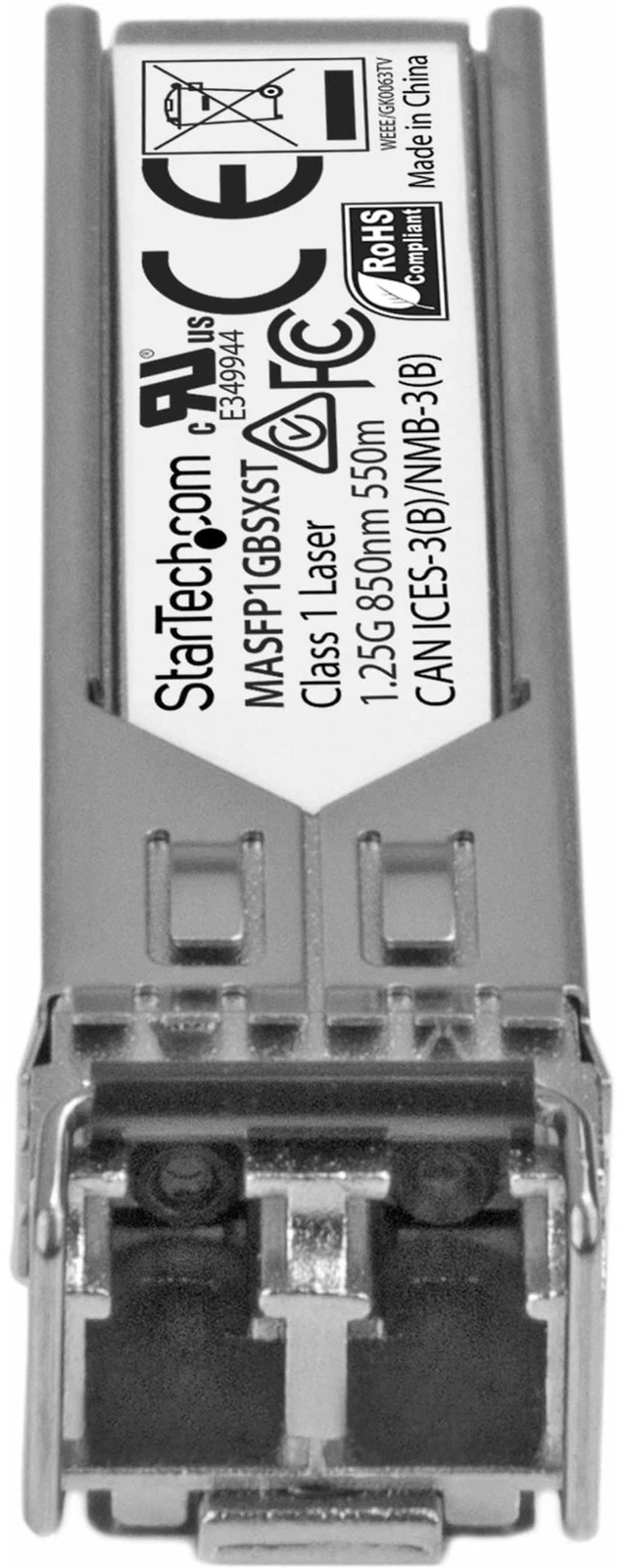 Alt view image 10 of 10 - Cisco Meraki MA-SFP-1GB-SX Compatible SFP Module (MASFP1GBSXST) | 1000BASE-SX, 1GbE Multimode Fiber Optic Transceiver, LC 550m, 850nm, DDM Cisco Meraki MS225, MX400