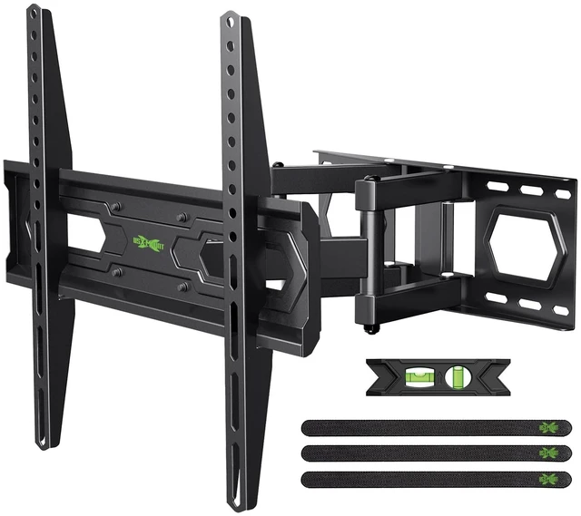 Alt view image 8 of 14 - TV Wall Mount for 32-74 inch Flat Screen/LED/4K up to 110lbs, Full Motion TV Mount Bracket with Swivel & Tilt Articulating Dual Arms, Max VESA 400x400mm, Fits 12/16" Wood Studs