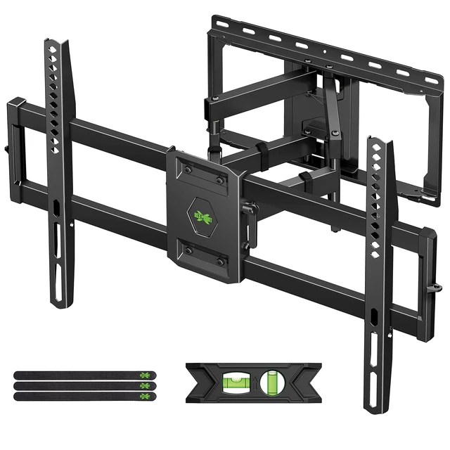 Alt view image 8 of 14 - Full Motion TV Wall Mount for Most 42-90 inch Flat Screen/LED/4K, TV Mount Bracket Dual Swivel Articulating Tilt 6 Arms, Max 16" Wood Studs, VESA 600x400mm, Holds up to 132lbs