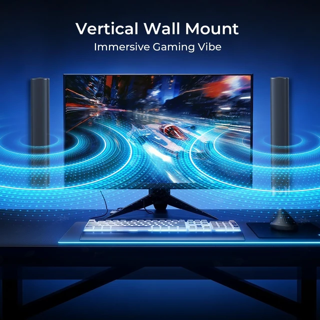 Alt view image 11 of 14 - Sound Bar for Smart TV, Soundbar with Bluetooth/ARC/Opt/AUX Connect, Auto Volume Boost, 3 Equalizer Modes, 2 in 1 Detachable Soundbar for TV/PC/Gaming/Projectors