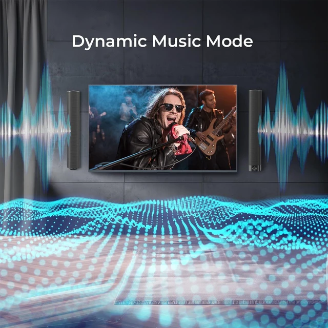 Alt view image 14 of 14 - Sound Bar for Smart TV, Soundbar with Bluetooth/ARC/Opt/AUX Connect, Auto Volume Boost, 3 Equalizer Modes, 2 in 1 Detachable Soundbar for TV/PC/Gaming/Projectors