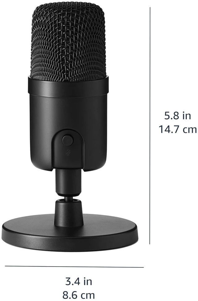 Alt view image 9 of 10 - Condenser Microphone for PC, Cardioid Pickup, USB Mic for Streaming, Recording, and Podcasting, 360° Adjustable Stand, Plug and Play, 5.8" x 3.4", Black