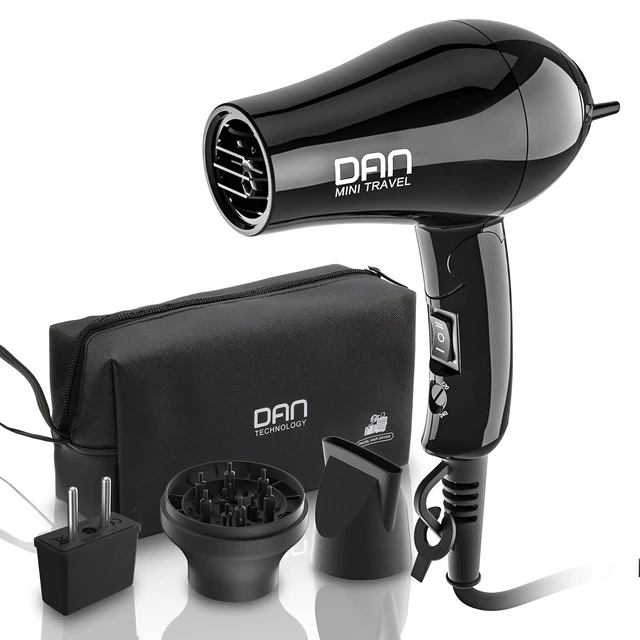 Alt view image 8 of 14 - Travel Hair Dryer,Portable Blow Dryer,Mini Hair Dryer | *Folding Handle *Auto Dual Voltage *Multi-Function Plug Adapter *ALCI Safety Plug *removable air filter
