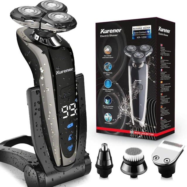 Alt view image 8 of 14 - Electric Razor for Men 1250Series Washable, Powerful Motor | Nose Hair Trimmer,Sideburn Trimmer,Easy to Rinse Clean,High-Power Motor,Wet or Dry Use,Extended Battery Life