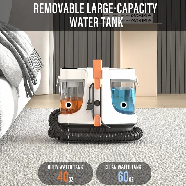 Alt view image 11 of 14 - Upholstery Cleaner Machine, 18Kpa Pet Stain Extractor(white) | Portable spot cleaner for carpets, sofas, car interiors, and pet stains with strong 18Kpa suction power.