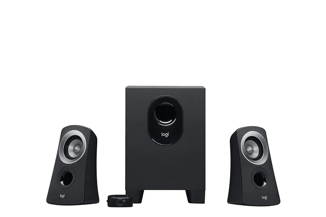 Alt view image 8 of 14 - Z313 2.1 Multimedia Speaker System with Subwoofer - Black | Multimedia subwoofer, full range audio, 3.5mm inputs, compatible with PC, PS4, Xbox, TV, smartphone, tablet, music player