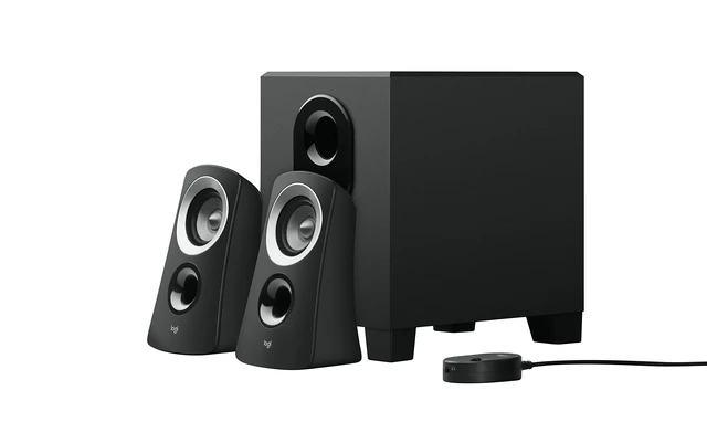 Alt view image 9 of 14 - Z313 2.1 Multimedia Speaker System with Subwoofer - Black | Multimedia subwoofer, full range audio, 3.5mm inputs, compatible with PC, PS4, Xbox, TV, smartphone, tablet, music player