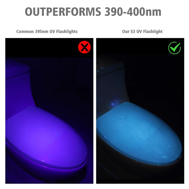 Alt view image 11 of 14 - S3 365nm UV Flashlight with 3 LEDs | Powerful Blacklight, Pet Urine Detection, Resin Curing, Rocks, Scorpion