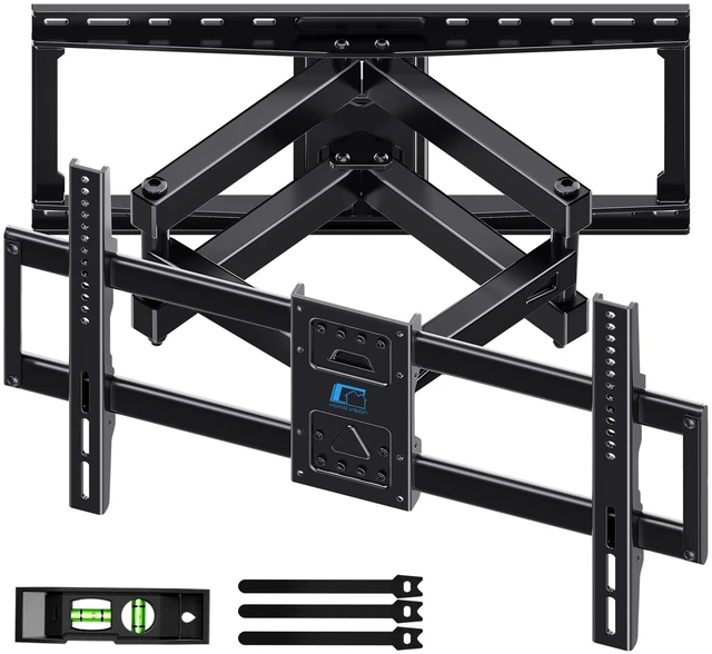 Alt view image 8 of 14 - Heavy-Duty Full-Motion TV Mount for 40-90" TVs, Fits 24" Studs | Max VESA 600x400mm up to 200 lbs Fits 8-24 Inch Studs, Articulating Swivel Tilt TV Wall Bracket for Flat Screen, HV6604