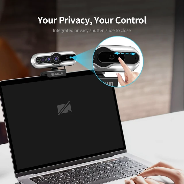 Alt view image 14 of 14 - 4K Webcam for PC, Windows Hello Compatible, IR Facial Recognition | Autofocus, Built-in Mic & Privacy Cover, USB Computer Camera for PC Laptop, Streaming, Conferencing & Video Calls
