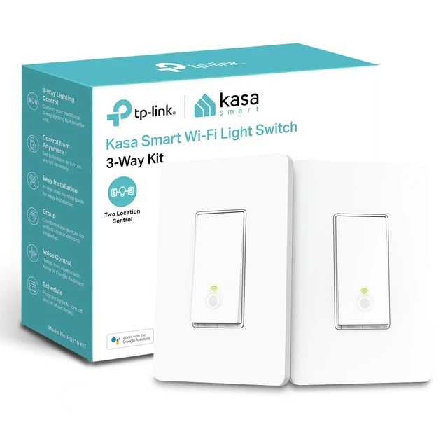 Alt view image 8 of 14 - 3 Way Switch, HS210 KIT, Need Neutral Wire | 2.4GHz Wi-Fi Light Switch works with Alexa and Google Home, UL Certified, No Hub Required, White, 2-Pack