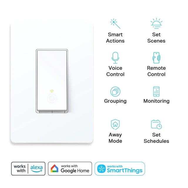 Alt view image 9 of 14 - 3 Way Switch, HS210 KIT, Need Neutral Wire | 2.4GHz Wi-Fi Light Switch works with Alexa and Google Home, UL Certified, No Hub Required, White, 2-Pack