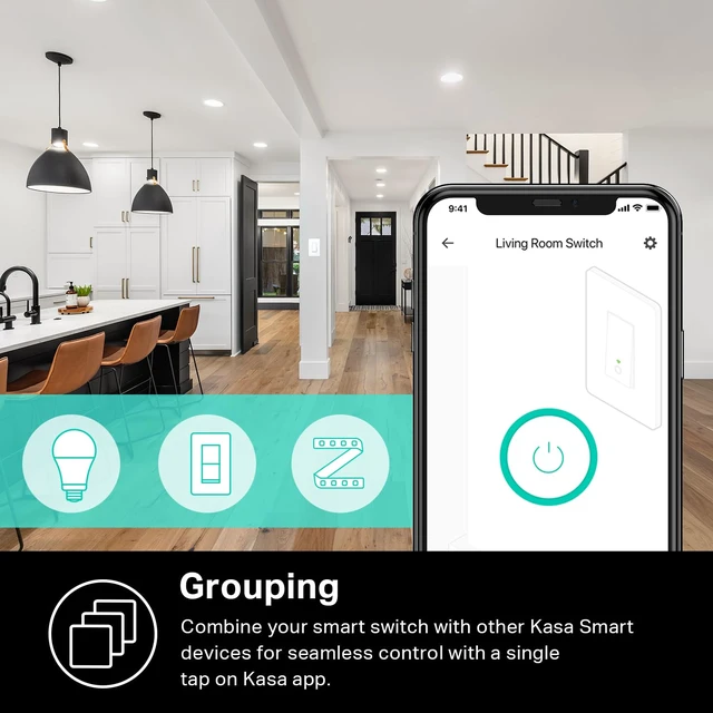 Alt view image 13 of 14 - 3 Way Switch, HS210 KIT, Need Neutral Wire | 2.4GHz Wi-Fi Light Switch works with Alexa and Google Home, UL Certified, No Hub Required, White, 2-Pack