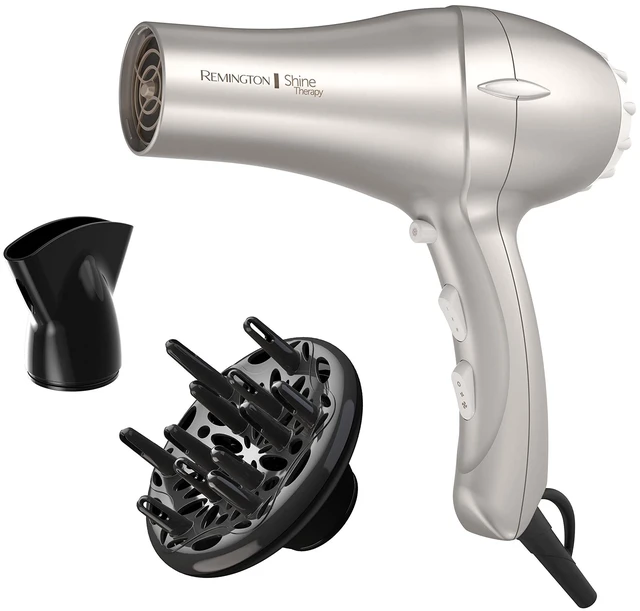 Alt view image 8 of 14 - Shine Therapy Hair Dryer, 1875W Ionic Ceramic Blow Dryer | Infused with Argan Oil and Keratin for Healthy-Looking Hair, Ceramic Technology for smooth, frizz control