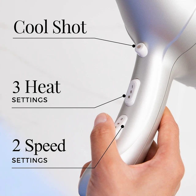 Alt view image 12 of 14 - Shine Therapy Hair Dryer, 1875W Ionic Ceramic Blow Dryer | Infused with Argan Oil and Keratin for Healthy-Looking Hair, Ceramic Technology for smooth, frizz control