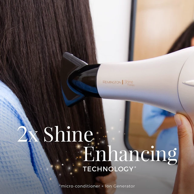 Alt view image 10 of 14 - Shine Therapy Hair Dryer, 1875W Ionic Ceramic Blow Dryer | Infused with Argan Oil and Keratin for Healthy-Looking Hair, Ceramic Technology for smooth, frizz control