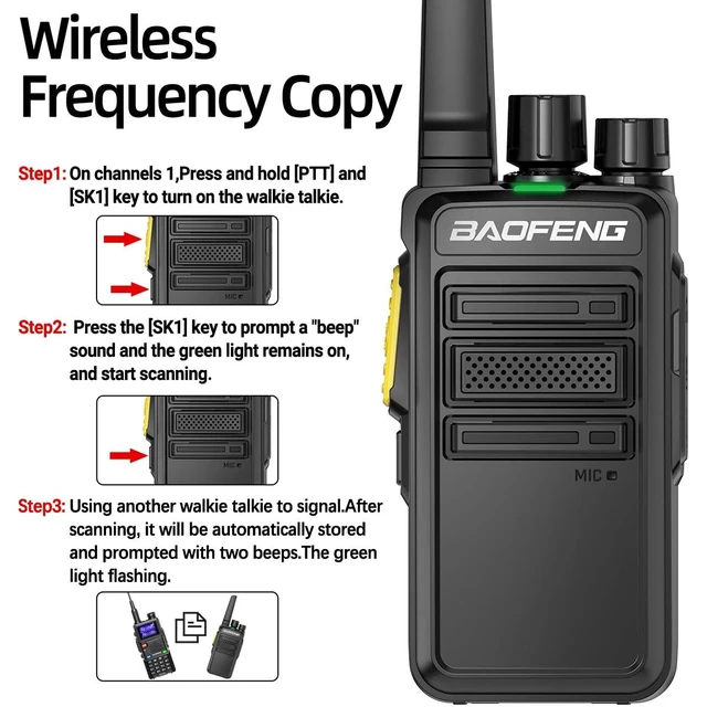 Alt view image 13 of 14 - Walkie Talkies Long Range for Adults with Earpieces,Rechargeable Portable Two Way Radios,Encrypted Handheld 2 Way Radios,Handsfree Walkie Talkies with USB-C Charger for Camping Hiking Cruise,4Pack