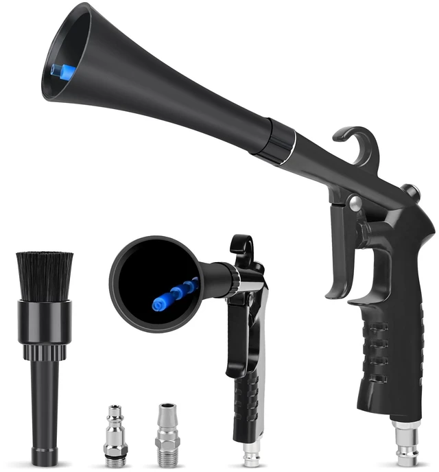 Alt view image 7 of 12 - Car Cleaning Gun Detailing Interior Dryer Air Blow Gun, High Pressure Blower Gun, Car Detailing Kit Interior Cleaner, Car Detailing Tools for Car Quickly Blasts Dirt and Dust Works with Air