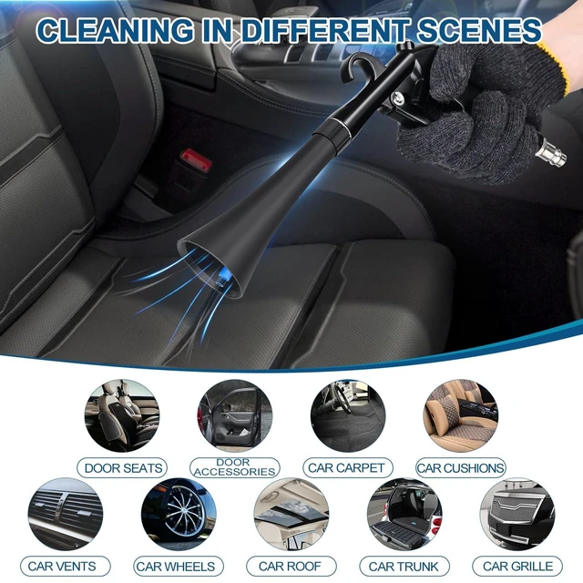 Alt view image 12 of 12 - Car Cleaning Gun Detailing Interior Dryer Air Blow Gun, High Pressure Blower Gun, Car Detailing Kit Interior Cleaner, Car Detailing Tools for Car Quickly Blasts Dirt and Dust Works with Air
