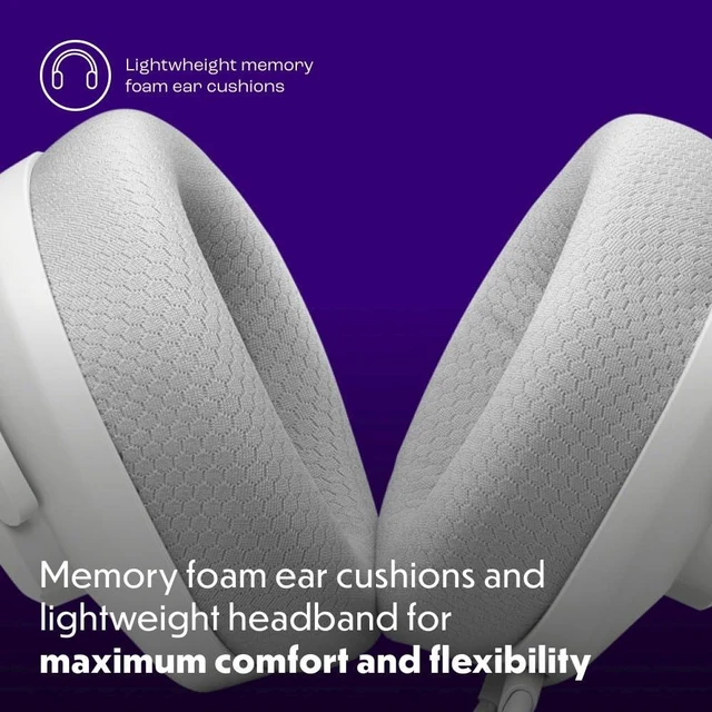 Alt view image 10 of 14 - Quantum 100M2 Wired Gaming Headset, Detachable Mic - White | Memory Foam Ear Cushions And 3.5 Mm Jack Work With PC, PlayStation, Xbox, Nintendo Switch For Immersive PC Gaming Sessions