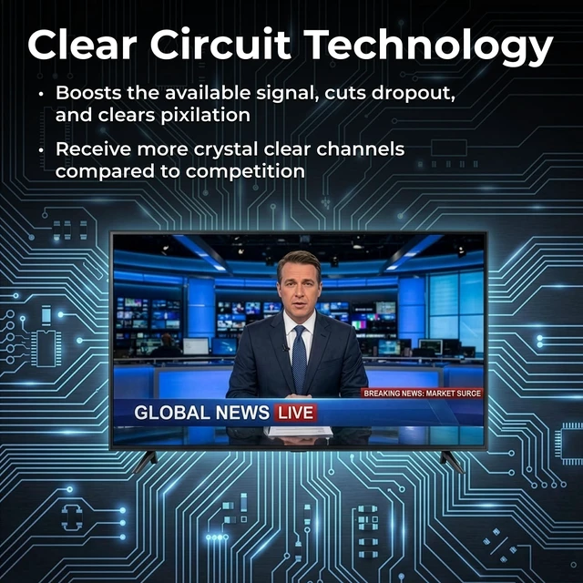 Alt view image 13 of 14 - Boost XT LNA-200 Outdoor TV Antenna Preamplifier | 10x TwinAmp VHF/UHF, Clear Circuit Technology, 1dB Low Noise, Non-Amplified HDTV Antenna Compatible