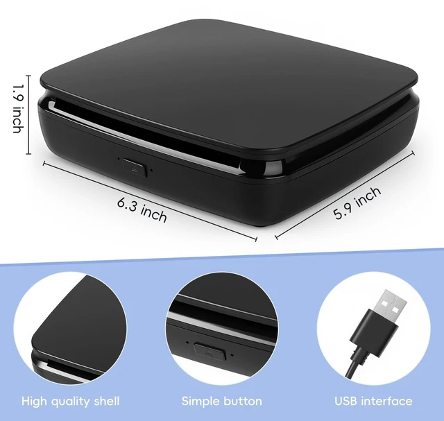 Alt view image 14 of 14 - Portable External CD Player for Car with Bluetooth and USB/Type-C Connection, CD Player for Car Audio Systems/TV/MacBook pro/Laptops Desktops/Bluetooth Speaker with Plug and Play